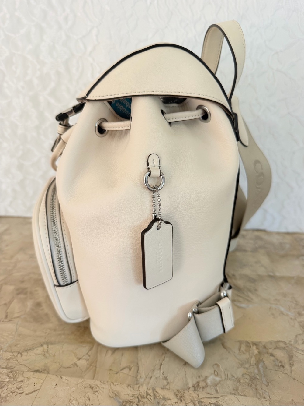 COACH Pace Backpack CR100 White cream Neutral Cream Leather Backpack  Daypack - Picture 3 of 10